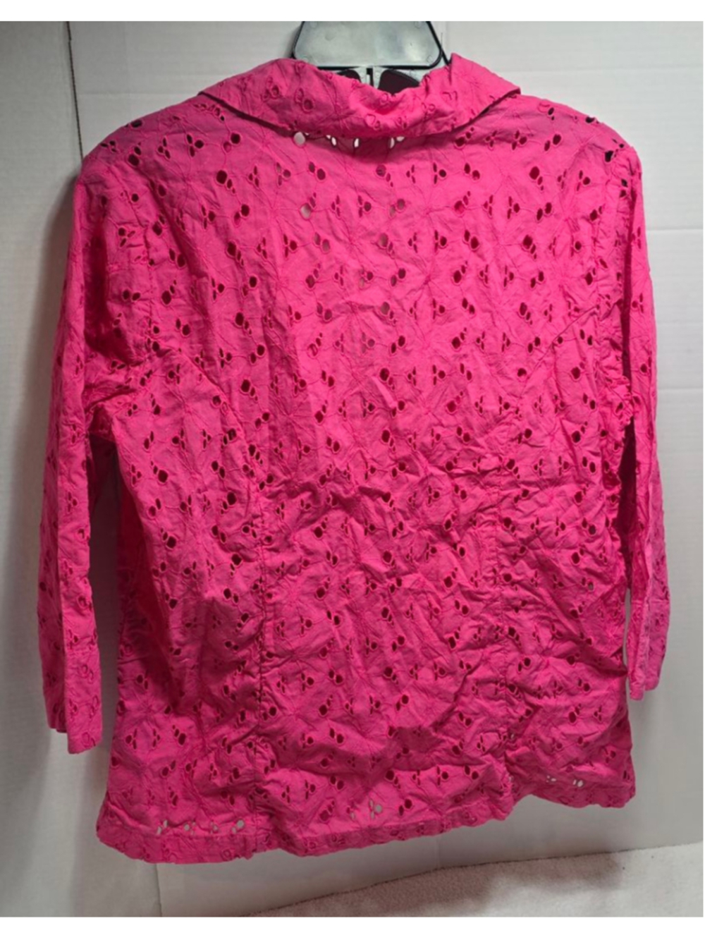 Women's BFA Classics Pink Eyelet Blazer M - Picture 7 of 9